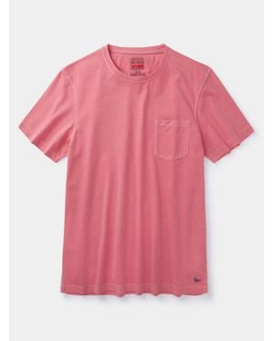 aubi Hareby Garment Dyed Pocket T-Shirt - Pink