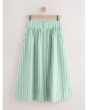 Next Button Down Maxi Skirt - Blue