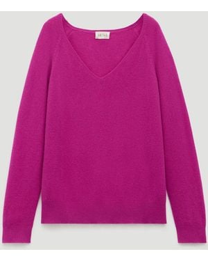 Hush Constance Cashmere V-Neck Sweater - Pink