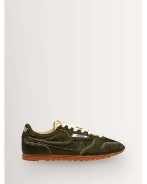 Autry Windspin Ponyhair Low Profile Sneakers - Green