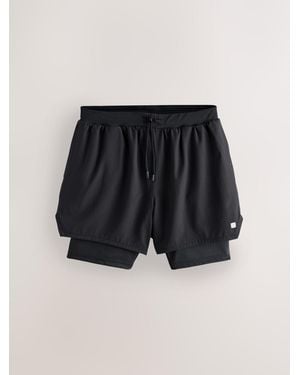 Next Active 2-In-1 Shorts - Black
