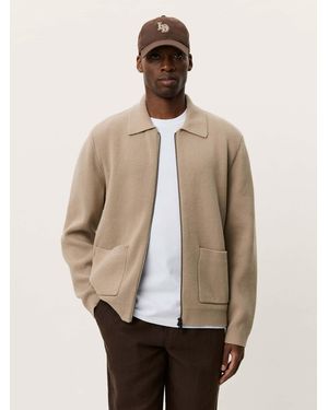 Les Deux Les Deux Fischer Cotton Milano Zip Jacket - Natural
