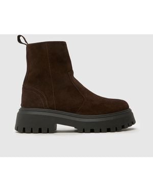 schuh Ander Suede Chunky Boots - Brown