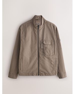 Next Zip Through Shacket - Brown
