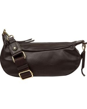 Cultured London Nuala Leather Cross-Body Bag - Black