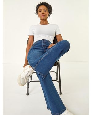 Roman Petite Bootcut Stretch Denim Trousers - Blue