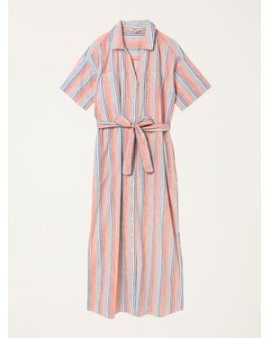 FatFace Fatface Susie Stripe Shirt Dress - Pink