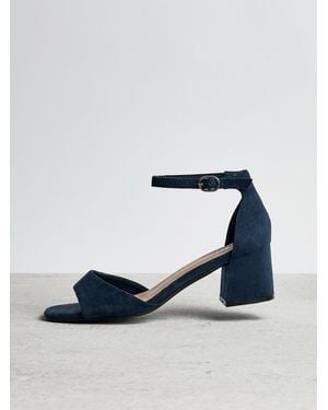 Linzi Maddie Closed Back Open Toe Heeled Sandals - Orange