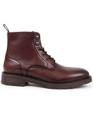 Jones Bootmaker Derry Leather Lace-Up Boots - Purple