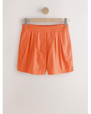 Next Linen Rich Shorts - Orange