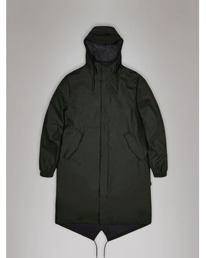 Rains Fishtail Waterproof Parka Jacket - Gray