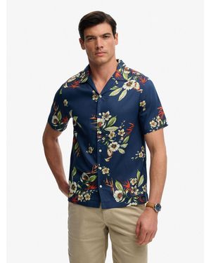 Superdry & Co Hawaiian Print Short Sleeve Shirt - Blue