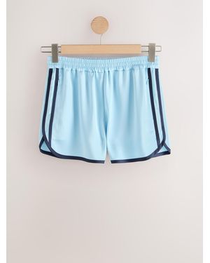Next Satin Runner Shorts - Blue