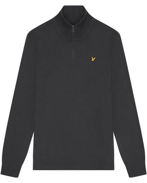 Lyle & Scott Loopback Quarter Zip Sweatshirt - Gray
