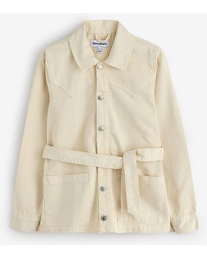 Threadbare Belted Denim Jacket - Natural