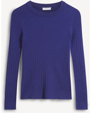 Hobbs Iris Cable Sweater - Blue