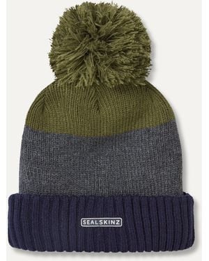 SealSkinz Flitcham Waterproof Cold Weather Bobble Hat - Green