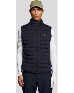 Lyle & Scott Stretch Lightweight Quilted Gilet - Blue