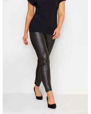 M Com Wet Look Leggings - Black