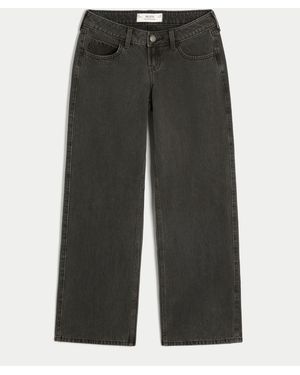 Hollister Ultra Low Rise Baggy Jeans - Black