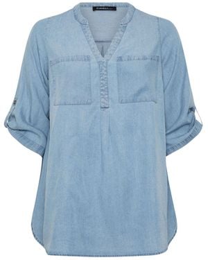 Evans Lyocell Overhead Shirt - Blue