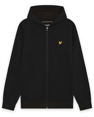 Lyle & Scott Fly Fleece Full-Zip Hoodie - Black