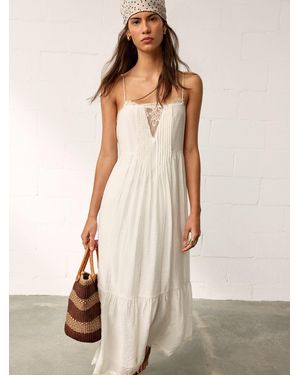 BHOEM Lace Details Strappy Maxi Dress - Natural