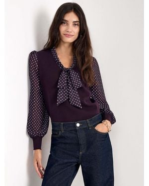 Phase Eight Ellen Printed Top - Blue