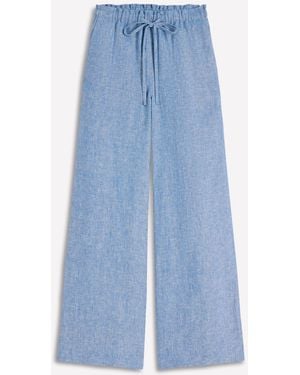 Boden Islington Linen Pants - Blue