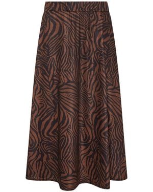 M Com Jersey Skirt - Brown