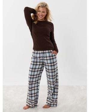 Threadbare Cotton Long Pyjamas Set - Blue