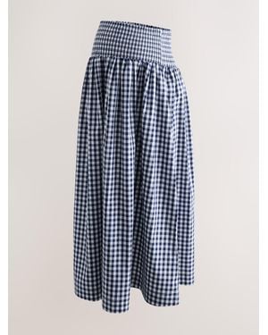 Next Maternity Shirred Maxi Skirt - Blue