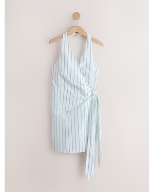 Next Halter Scarf Mini Summer Dress - Blue