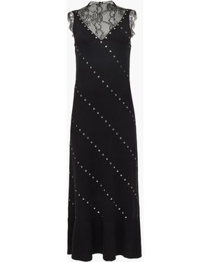 French Connection Mari Stud And Lace Dress - Black