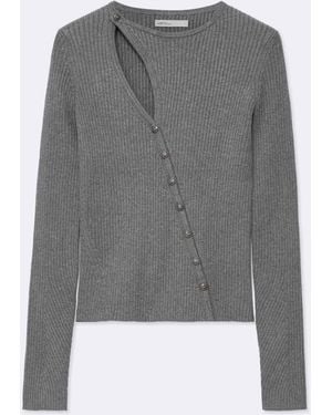 AllSaints Allsaints Cruz Button Through Sweater - Gray