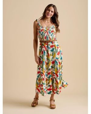 Brakeburn Falling Leaves Maxi Dress - Natural