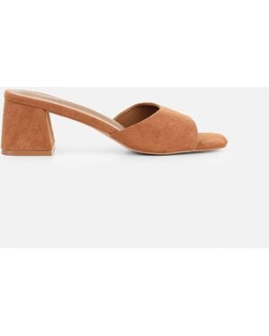 SIMMI Lydia Block Heeled Mules - Black
