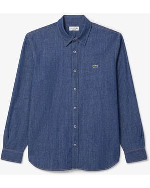 Lacoste Regular Fit Denim Shirt - Blau