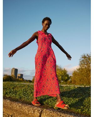 FatFace Fatface Ali Frill Midi Dress - Red