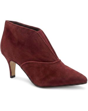 Jones Bootmaker Burgundy Kalliope Smart Leather Stiletto Ankle Boots - Red