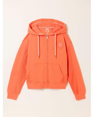 FatFace Fatface Flora Zip Through Hoodie - Orange