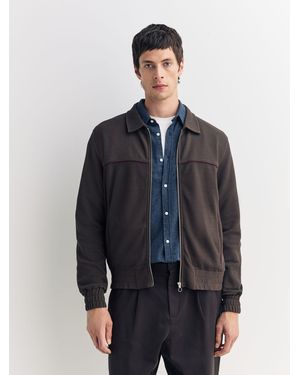 Oliver Spencer Oliver Spencer Harrison Jersey Zip Up Track Jacket - Blue
