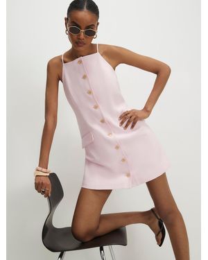 River Island Sleeveless Button Through Mini Dress - Pink