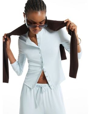 River Island Long Sleeve Soft Touch Top - Blue