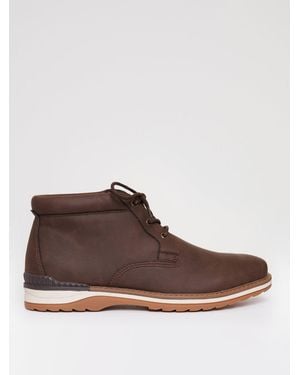 Threadbare Lace Up Boots - Brown