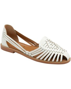 Ravel Interlace Closed Toe Sandalised Leather Shoes - White