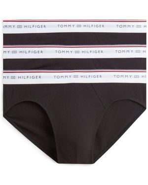 Tommy Hilfiger Global Stripe Logo Waistband Briefs 3 Pack - Black