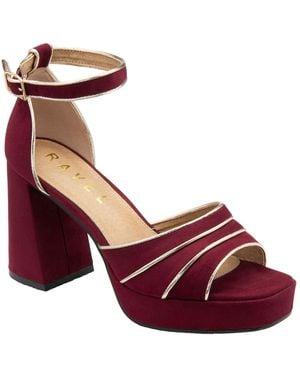 Ravel Heeled Sandals - Red