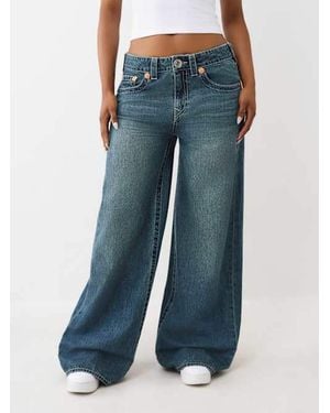TRUE RELIGION Embroidered Jessie Super Baggy Jeans - Blue