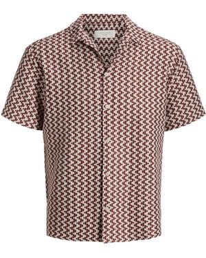 Jack & Jones Relaxed Crotchet Shirt - Pink